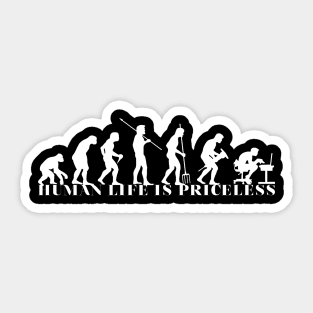 'Human Life Is Priceless' Human Trafficking Shirt Sticker